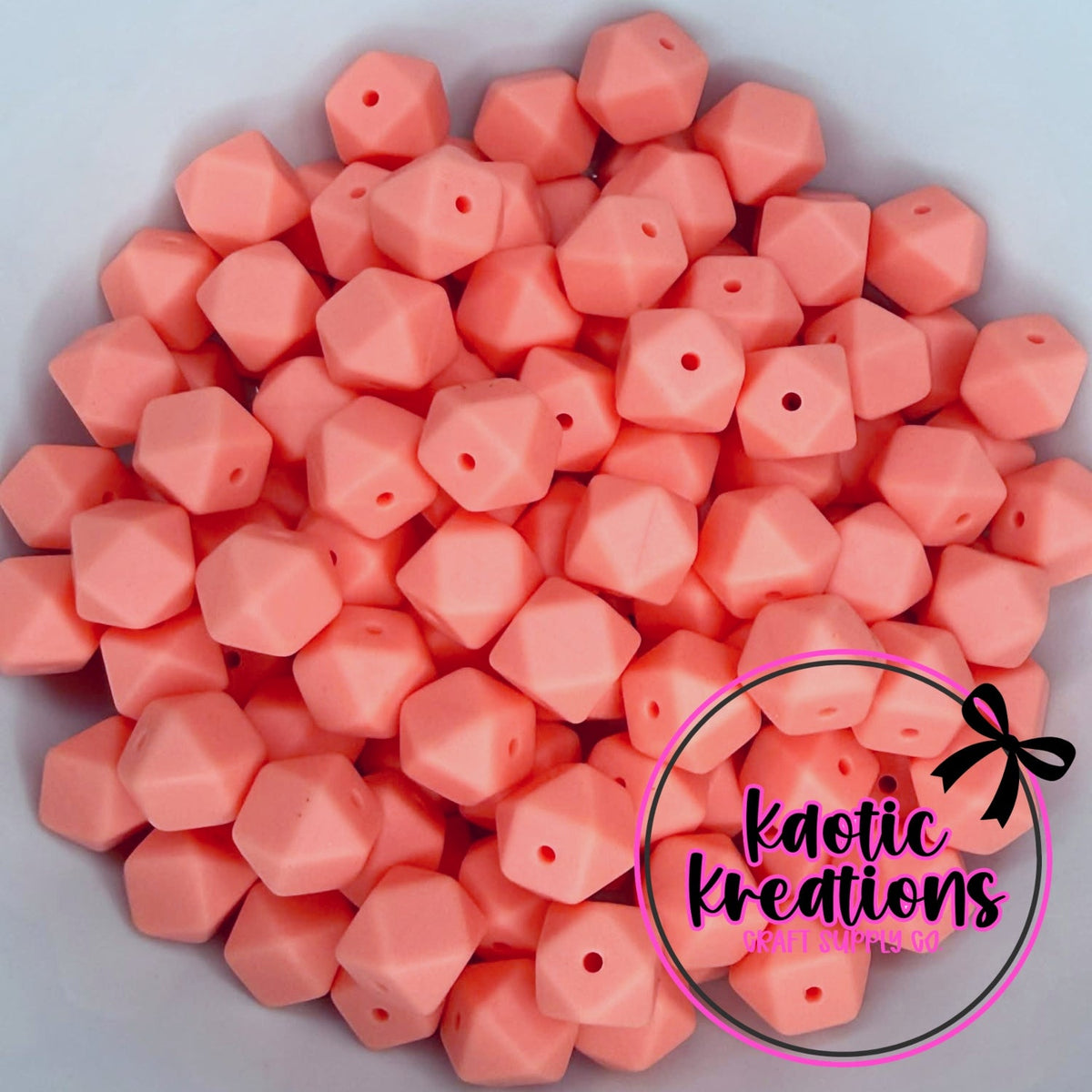 14MM HEXAGON SALMON #107 (10ct)