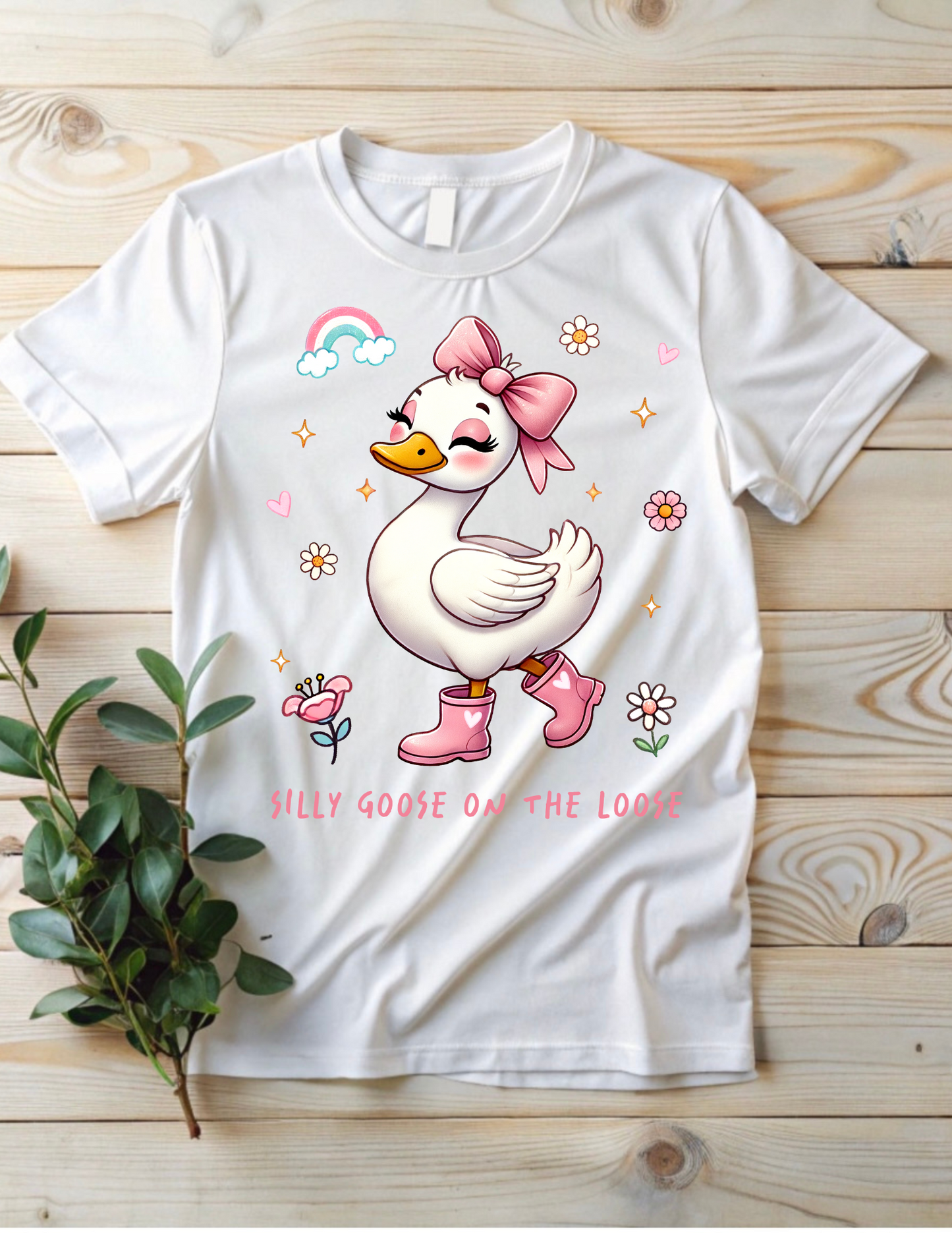 Goose Pink Bow DTF