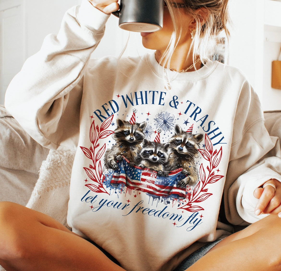 Red White & Trashy DTF