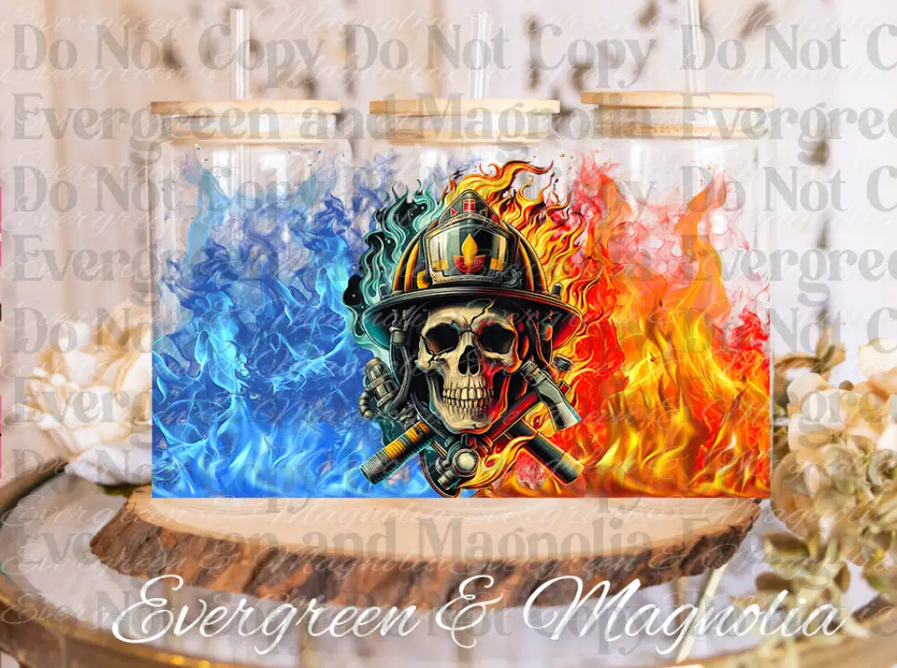 BLUE SKULL FIRE firefighter