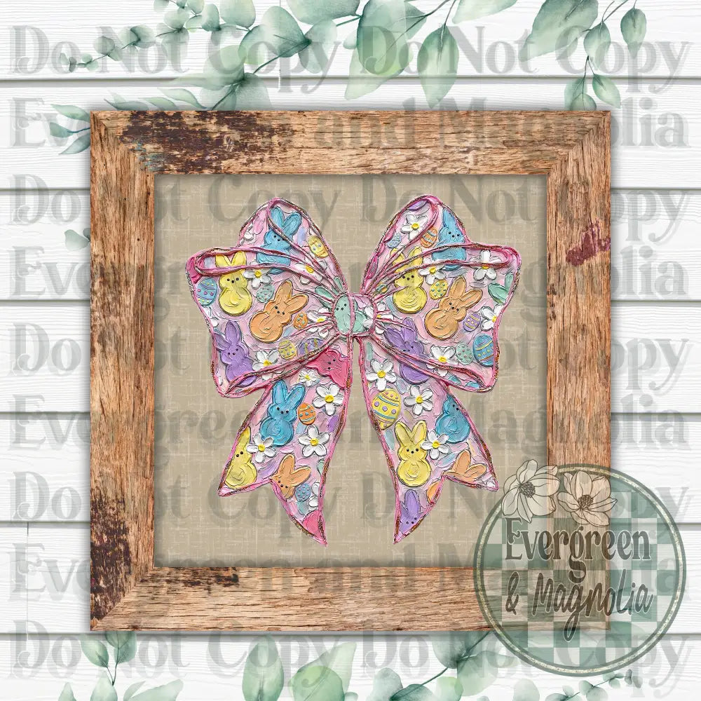 Brush Stroke Easter Bow
