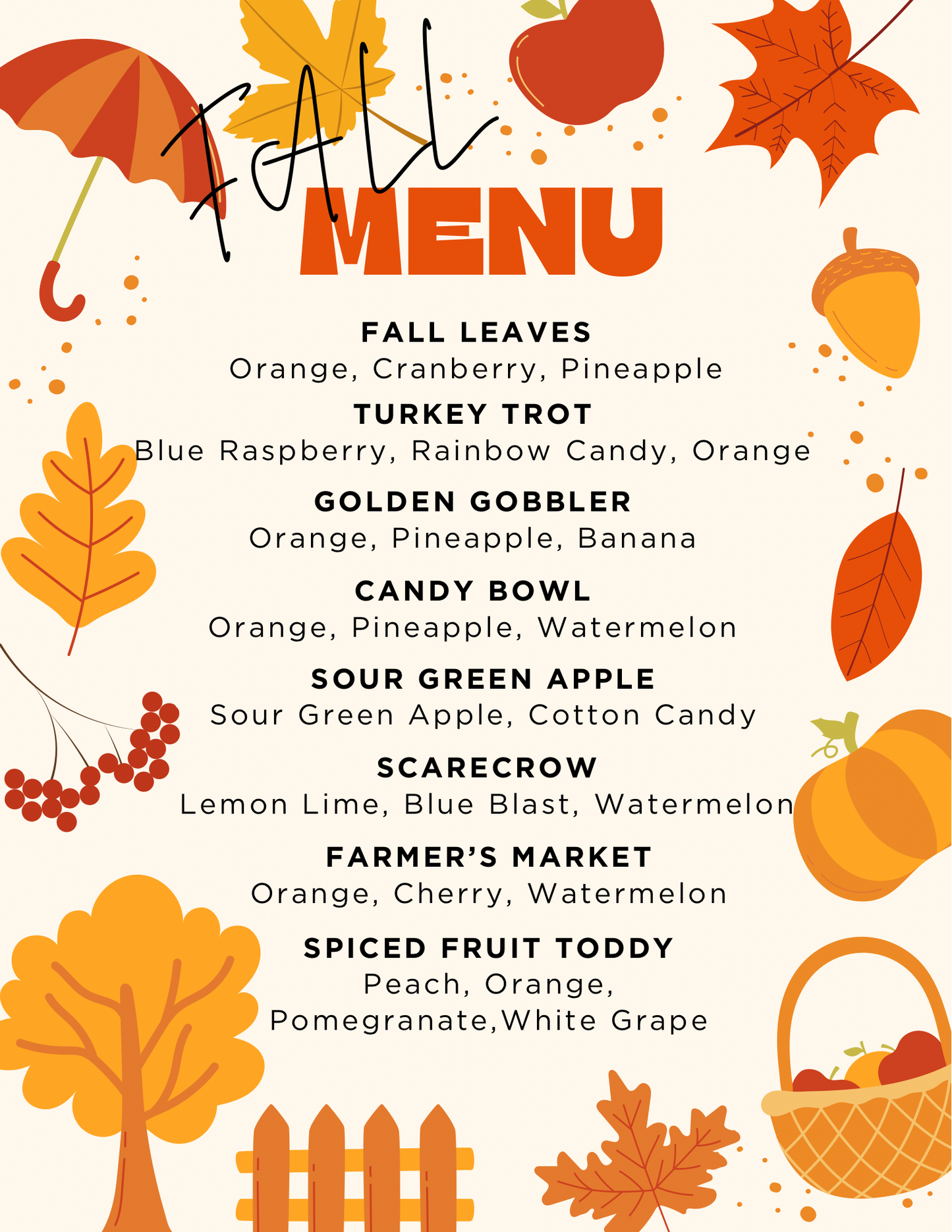 Loaded Tea - Fall Menu