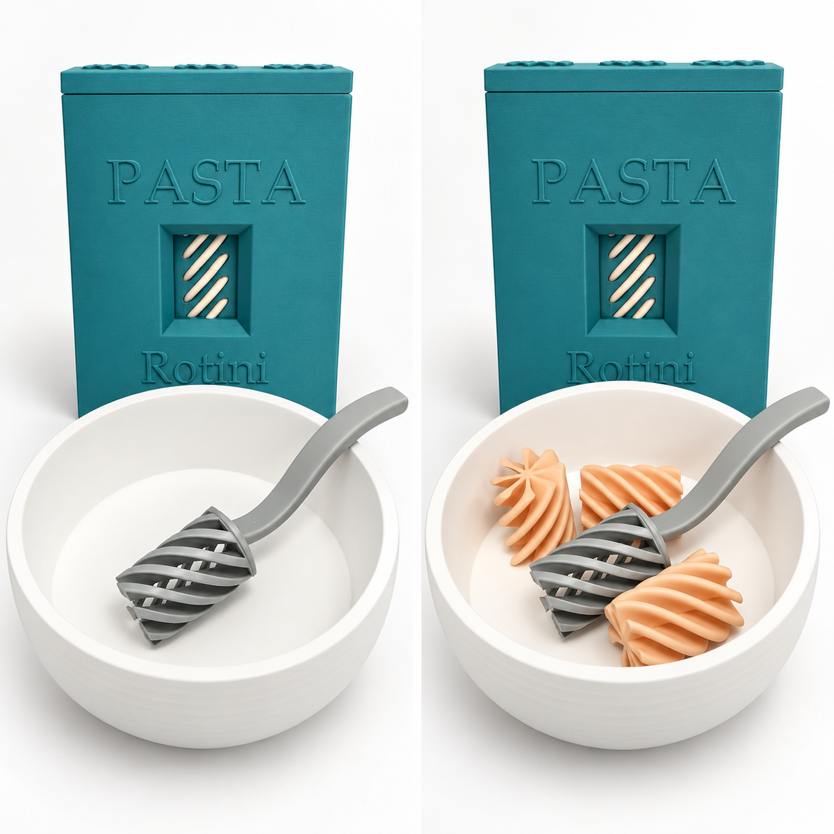3D Printed Pasta Sensory Play Set