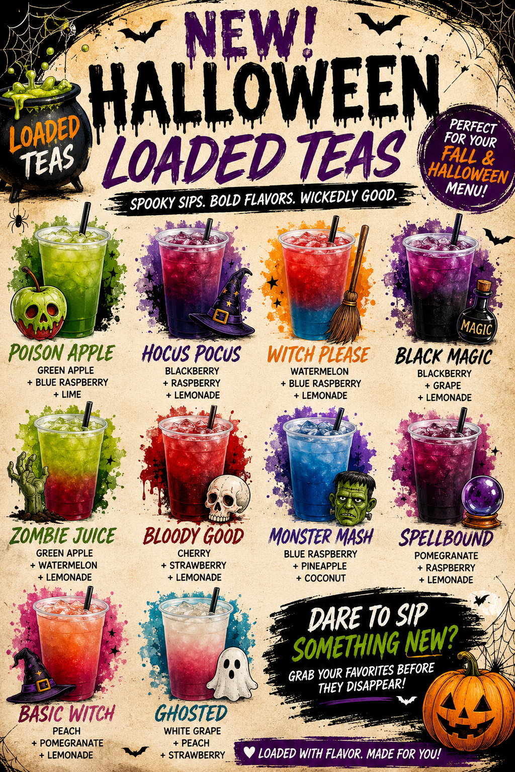 Halloween Loaded Teas