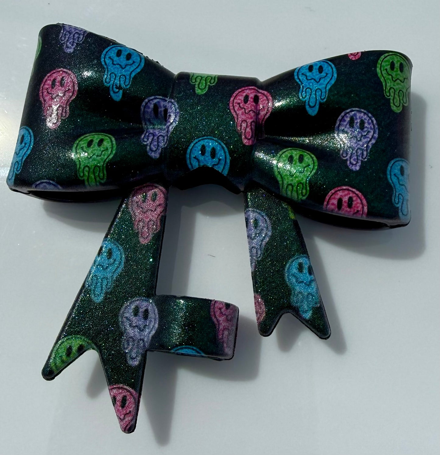 Melted Smiley Silicone Bow