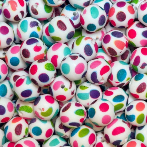 P441 VIBRANT POLKA DOTS 15MM PRINT (10ct)