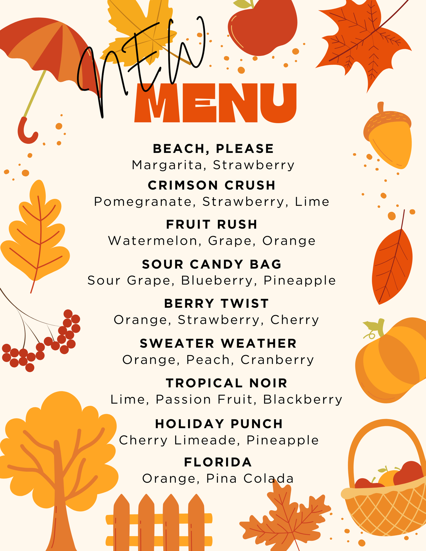 Loaded Tea - Fall Menu