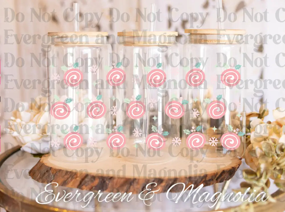 Pastel Christmas Log PNG