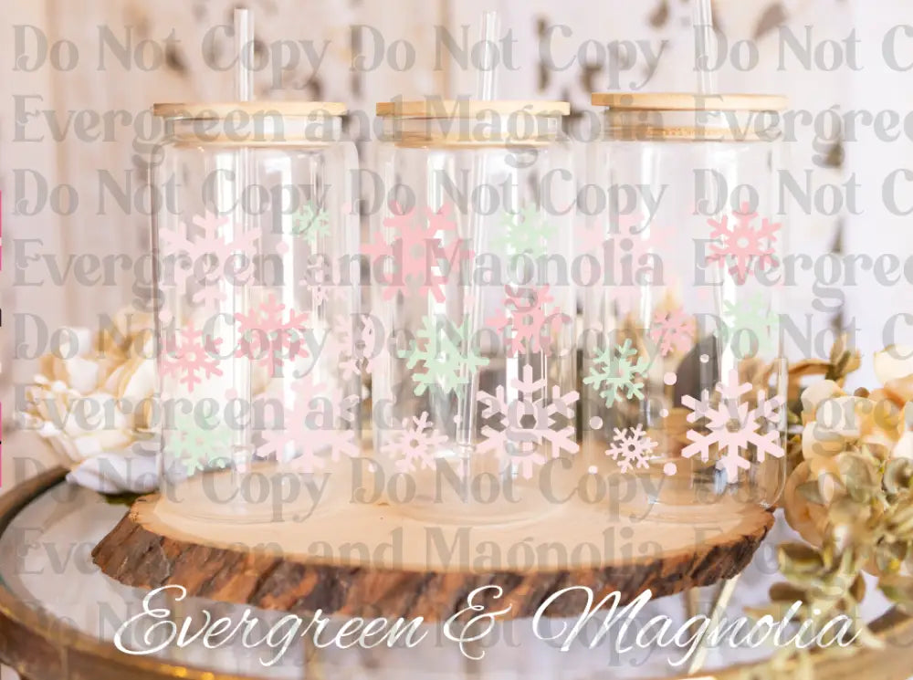 Pastel Snowflakes PNG