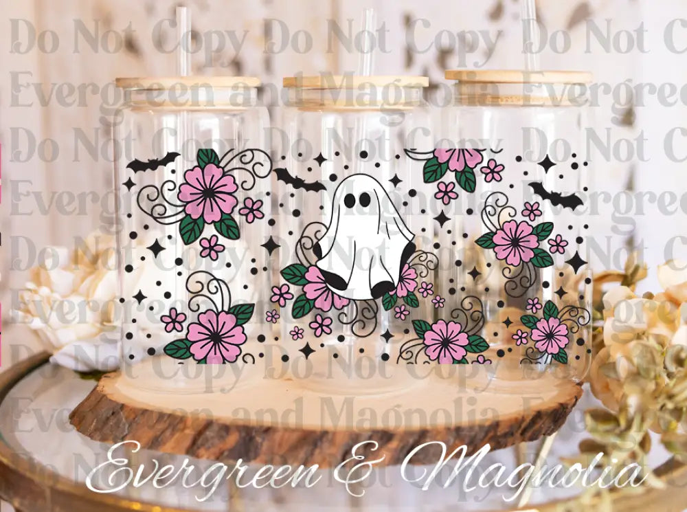Pink floral Ghost