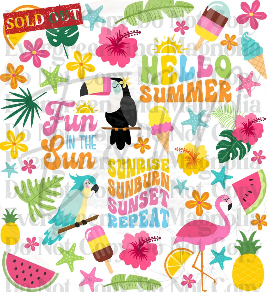 Summer Mode 11x12 Gang Sheet