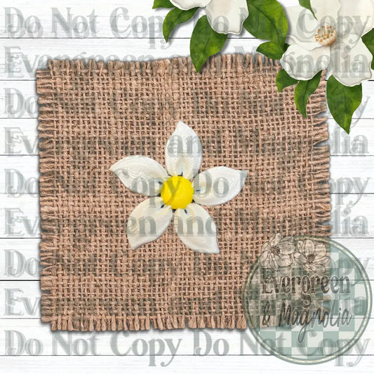 Yellow and White Flower Charm
