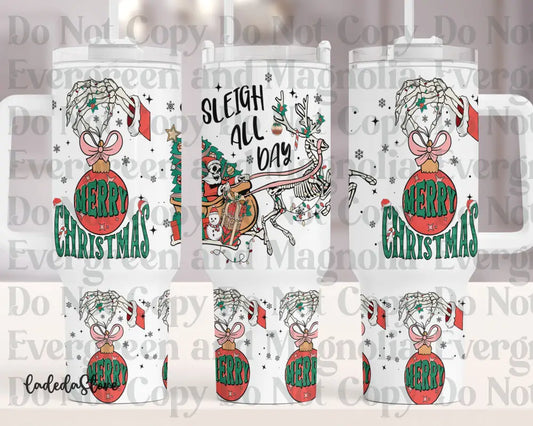 Sleigh all Day christmas skelly