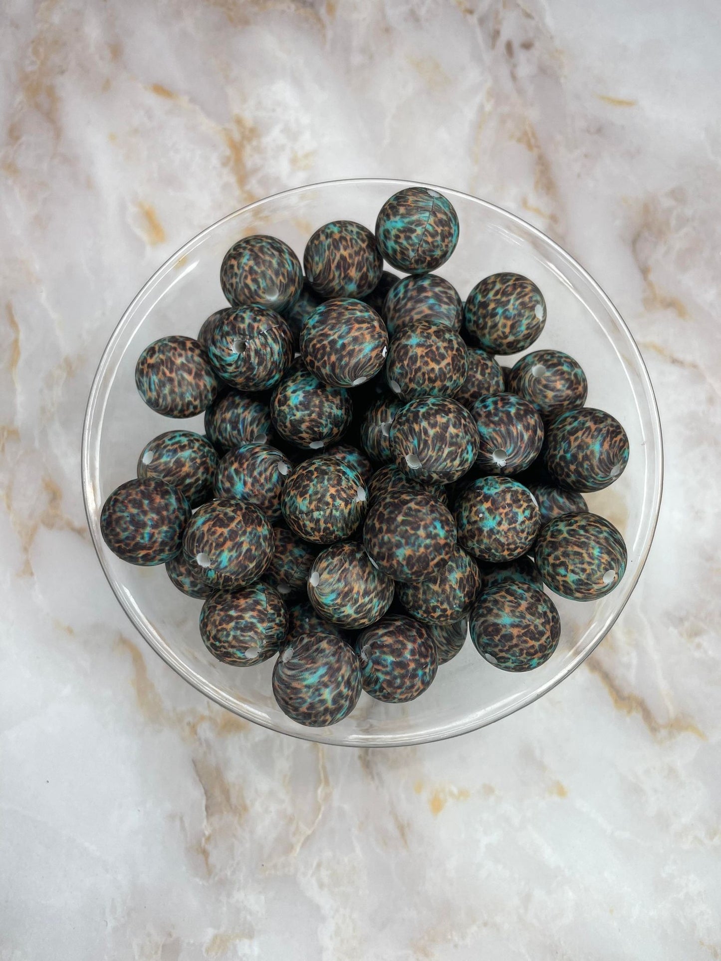 P183 TURQUOISE LEOPARD 15MM PRINT (10ct)