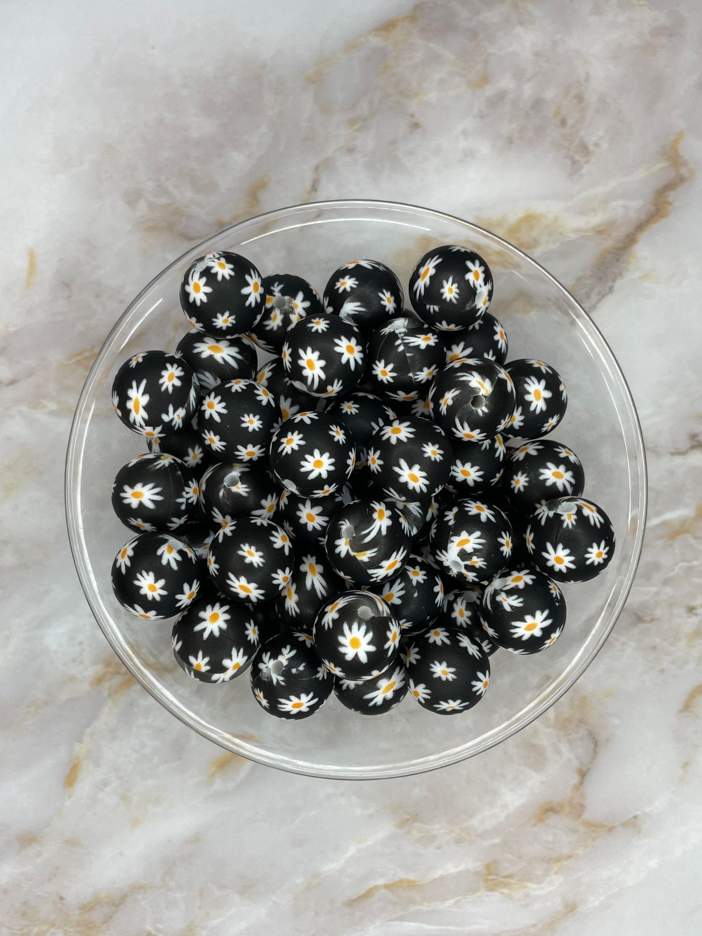 P500 LITTLE BLACK DAISY 15MM PRINT (10ct)