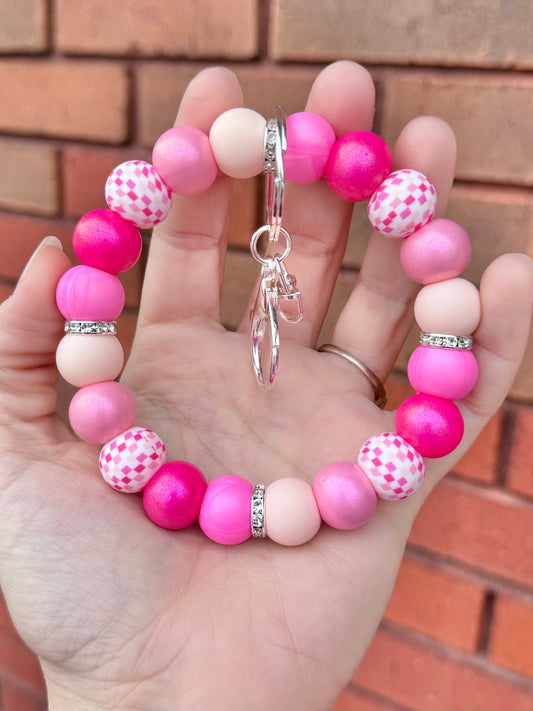 Wristlet ~ Princess Pink Checker (M&H)