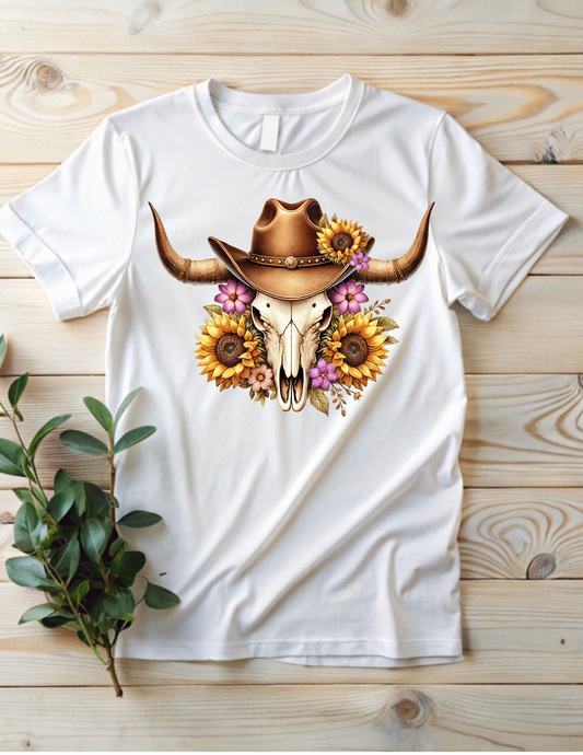 Sunflower Bull Skull