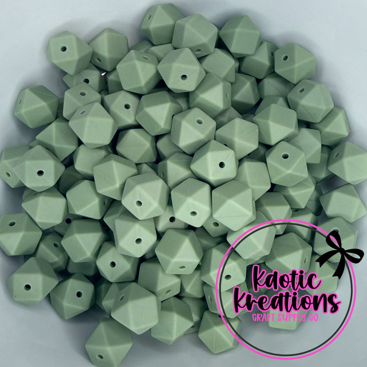 14MM HEXAGON FRESH EUCALYPTUS #104 (10ct)