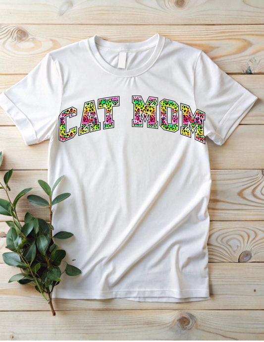 Neon Leopard Cat Mom
