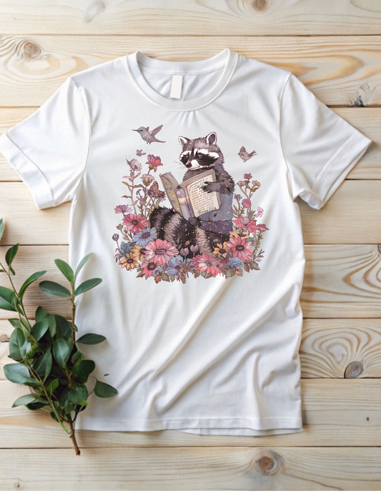 Raccoon Reading 2 DTF