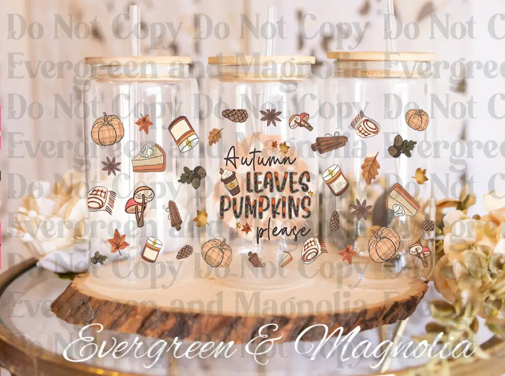 Autumn Vibes 16oz UvDTF Wrap Bundle