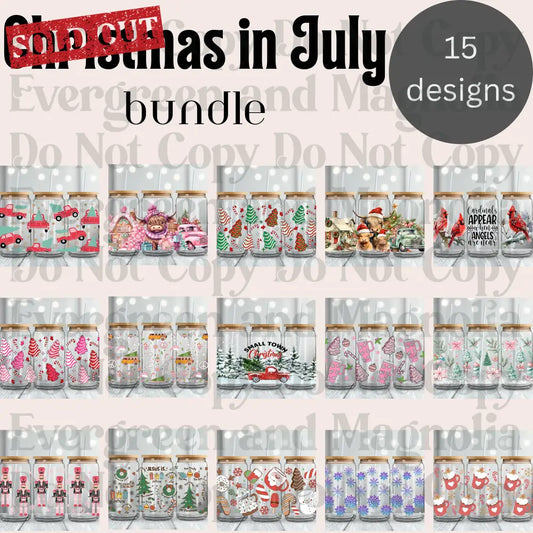 Christmas in July 16oz UvDTF Wrap Bundle