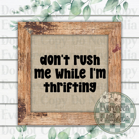 Don't rush