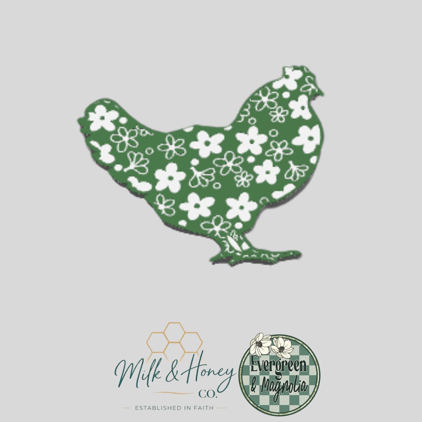 Green Floral Chicken