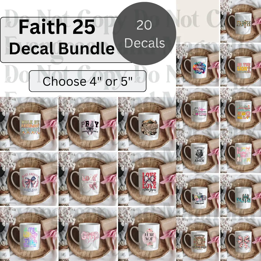 Faith 25 Decal bundle *20 decals included