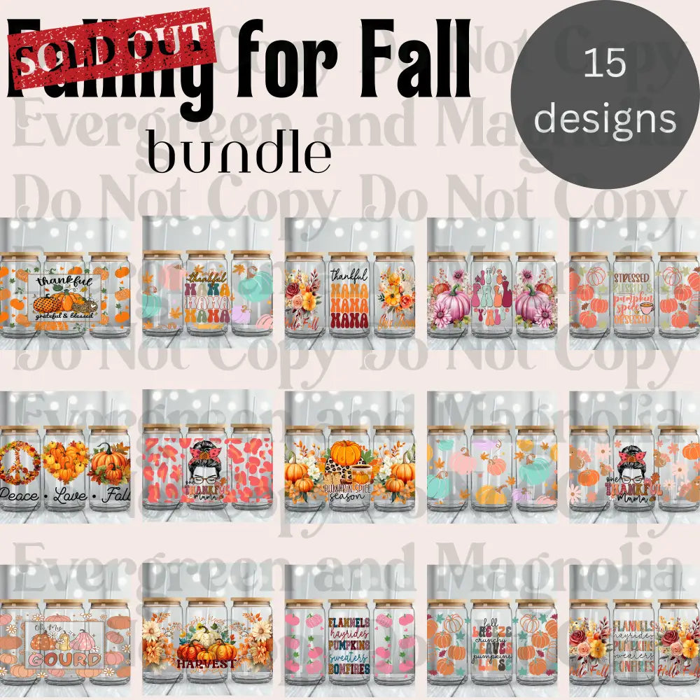 Falling For Fall 16oz UvDTF Wrap Bundle