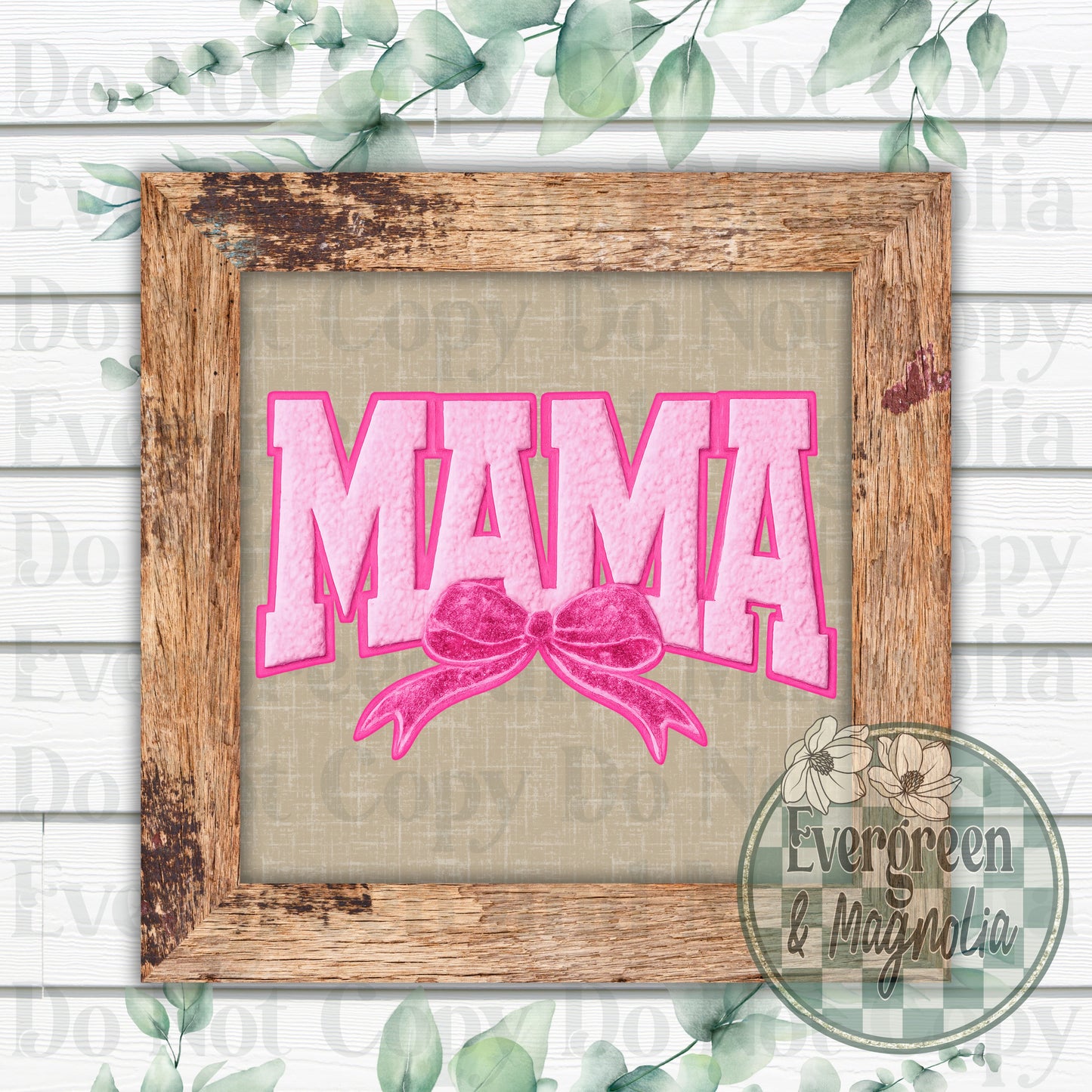 Faux Chenille Mama Coquette Pink