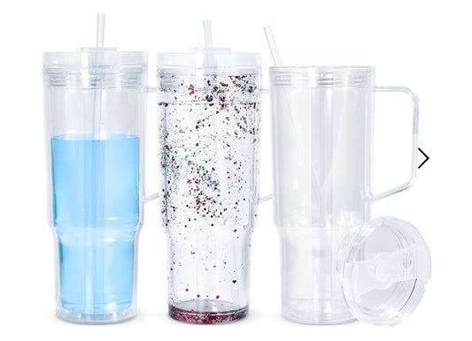 40oz Snow Globe Acrylic Tumbler