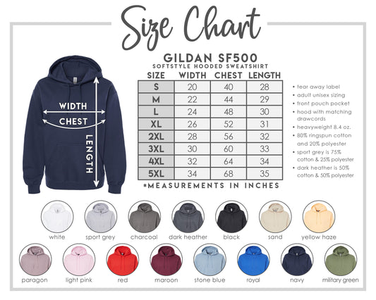 HOODIE - Gilden Softstyle Hoodie S-XL