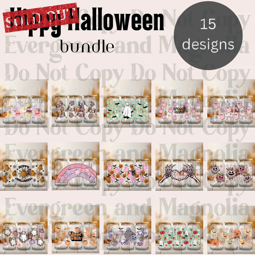 Hippy Halloween 16oz UvDTF Wrap Bundle