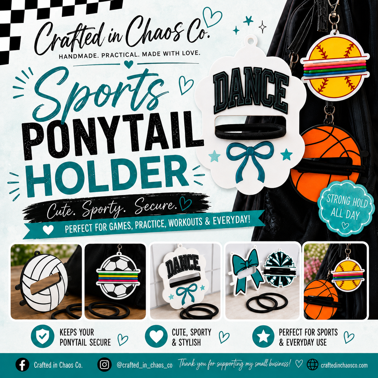 Ponytail Holder Keychain