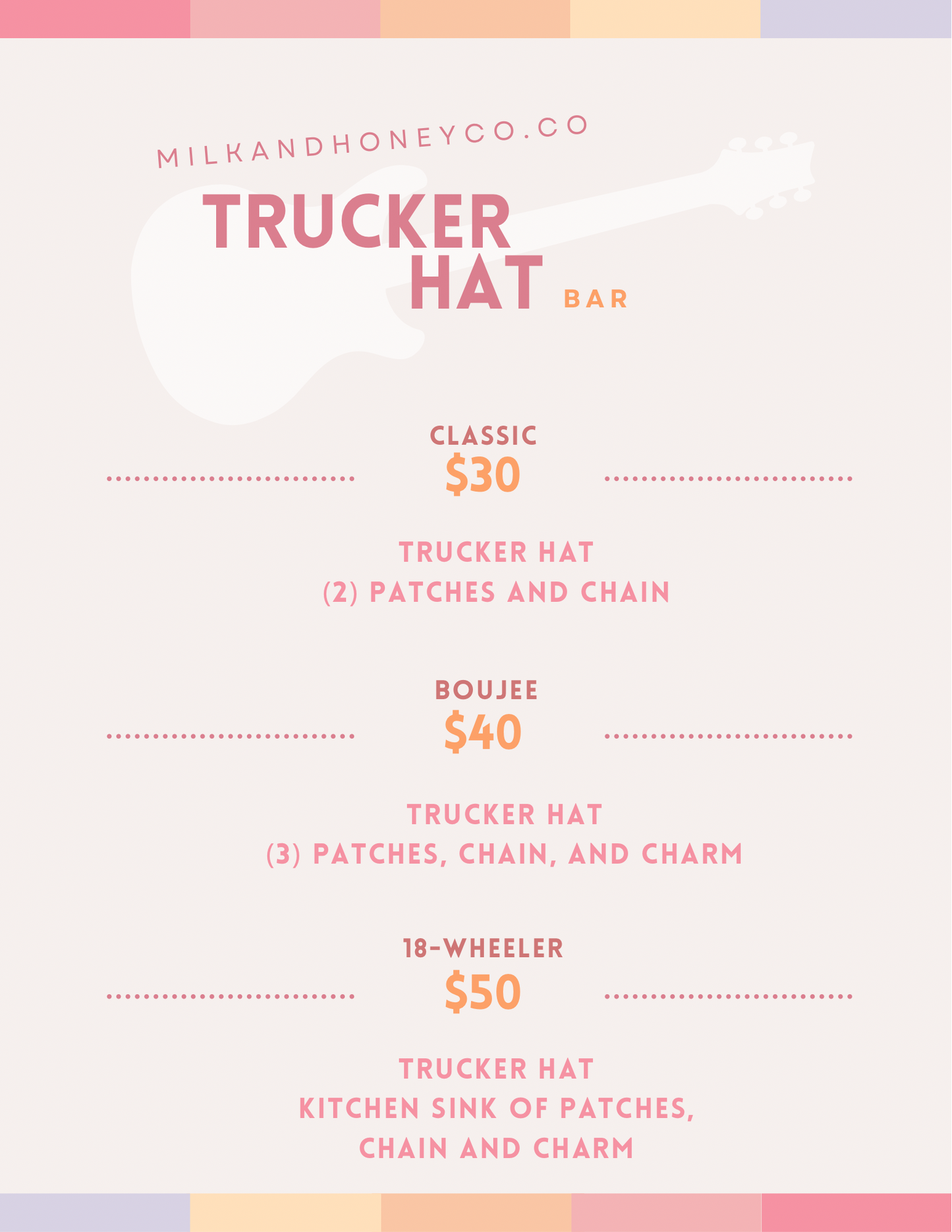 Trucker Hat Bar - LIVE only - 18-WHEELER