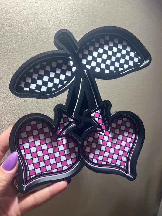 Checkered Spade Cherry Trinket Tray