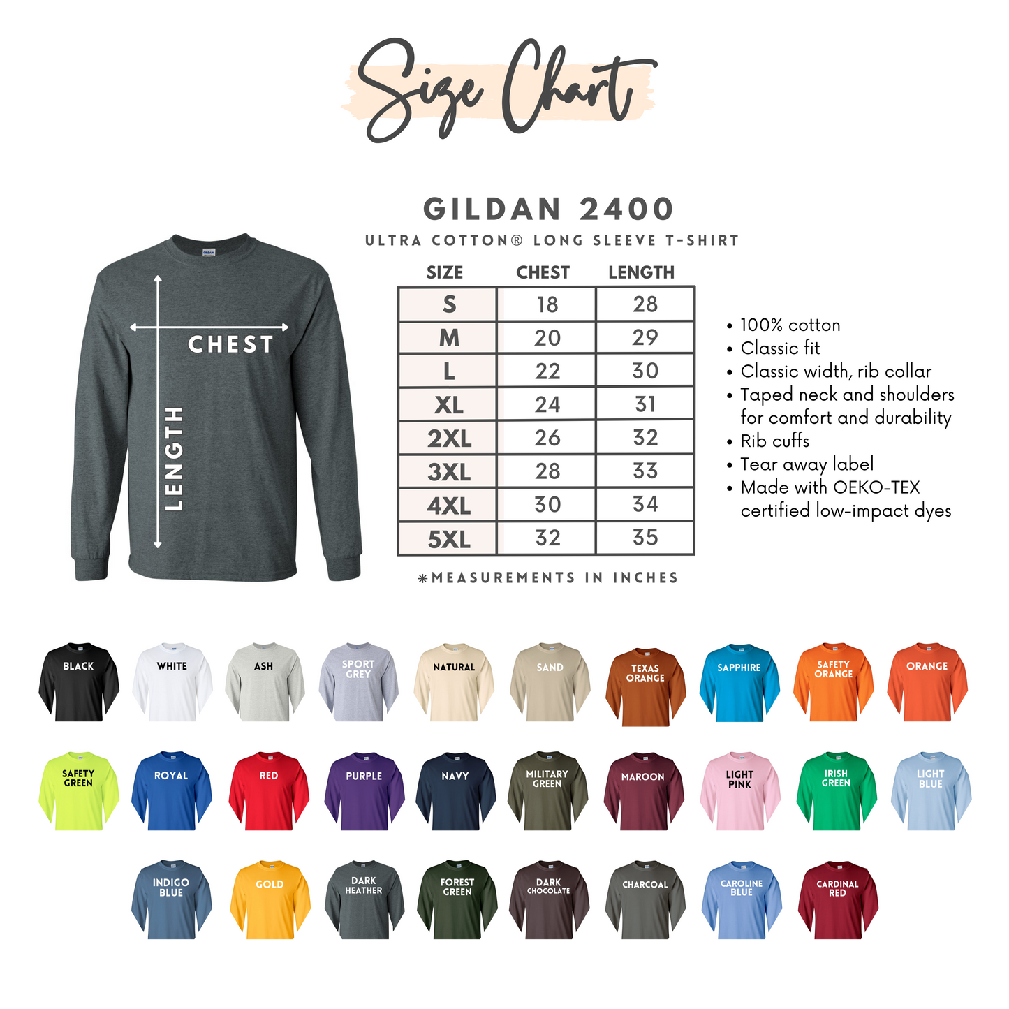 Gildan Long-Sleeve Tshirt (S-XL)