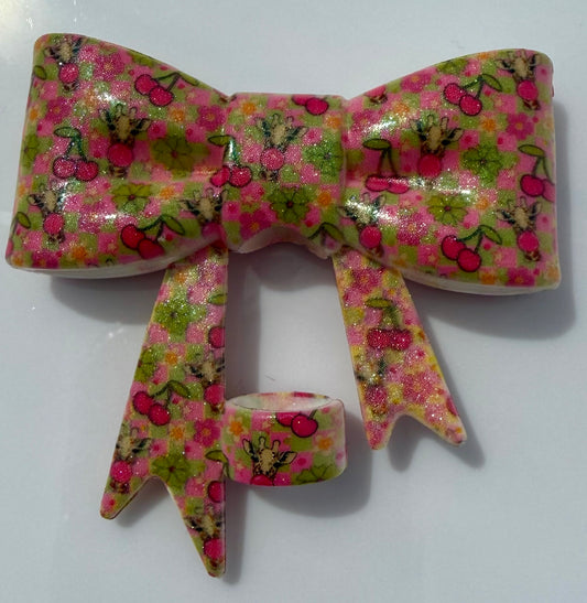 Neon Giraffe Silicone Bow