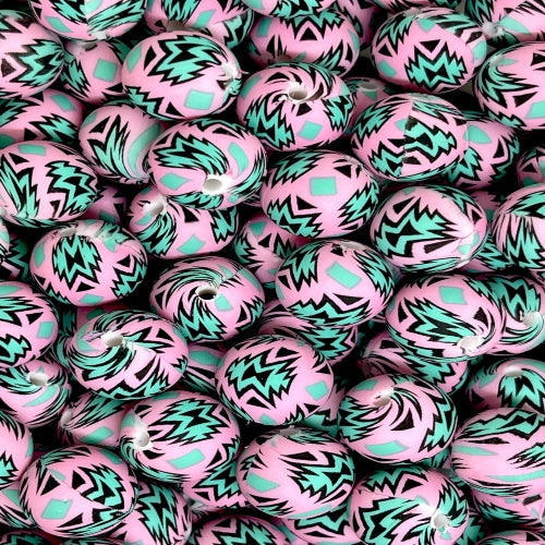 P470 TURQUOISE AZTEC 15MM PRINT (10ct)