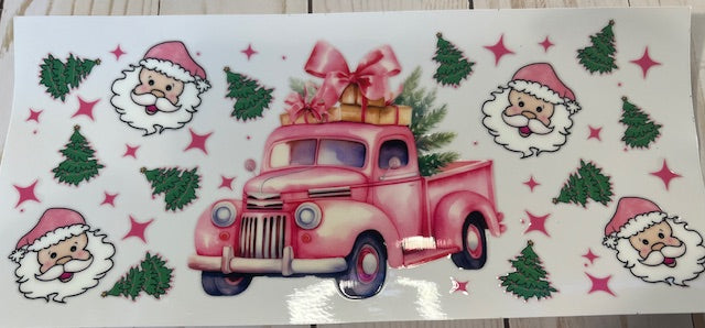 Pink Christmas Truck