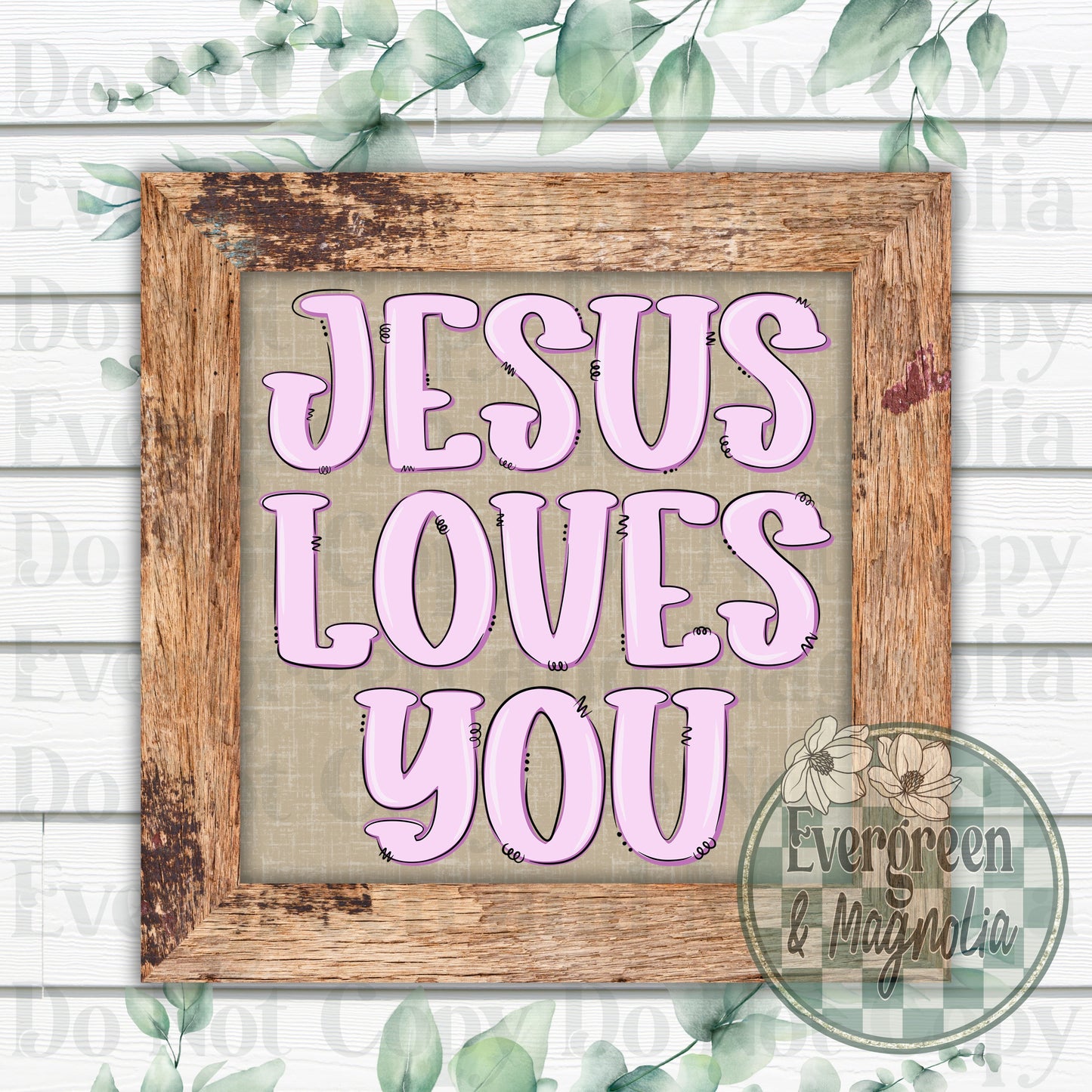 Jesus loves you (purple)