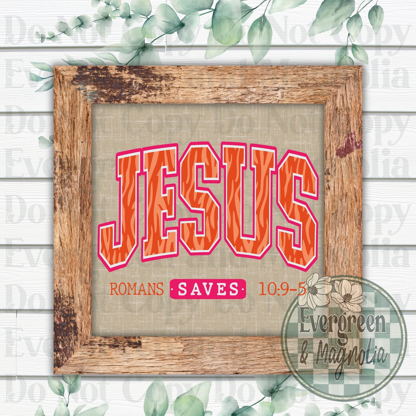 Jesus Saves (Pink & Orange)