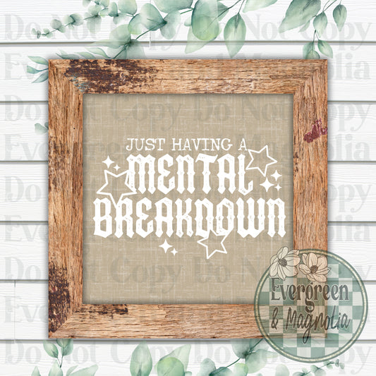 Mental breakdown (white)