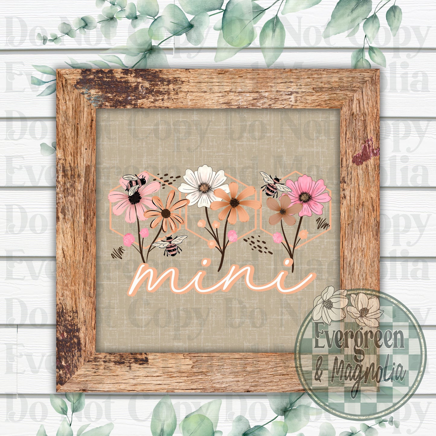 Mini floral and bee