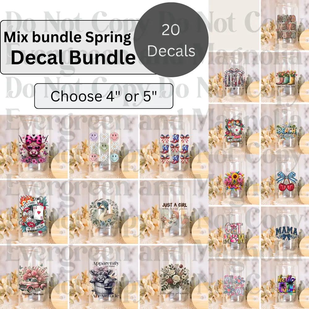 Decal Spring MIx Bundle (20 Decals included)