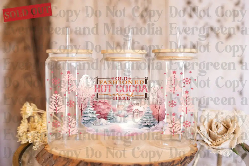 Pink Christmas 16oz UvDTF Wrap Bundle