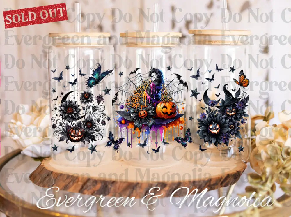 Poison, Witches, & Skulls Oh My! 16oz UvDTF Wrap Bundle