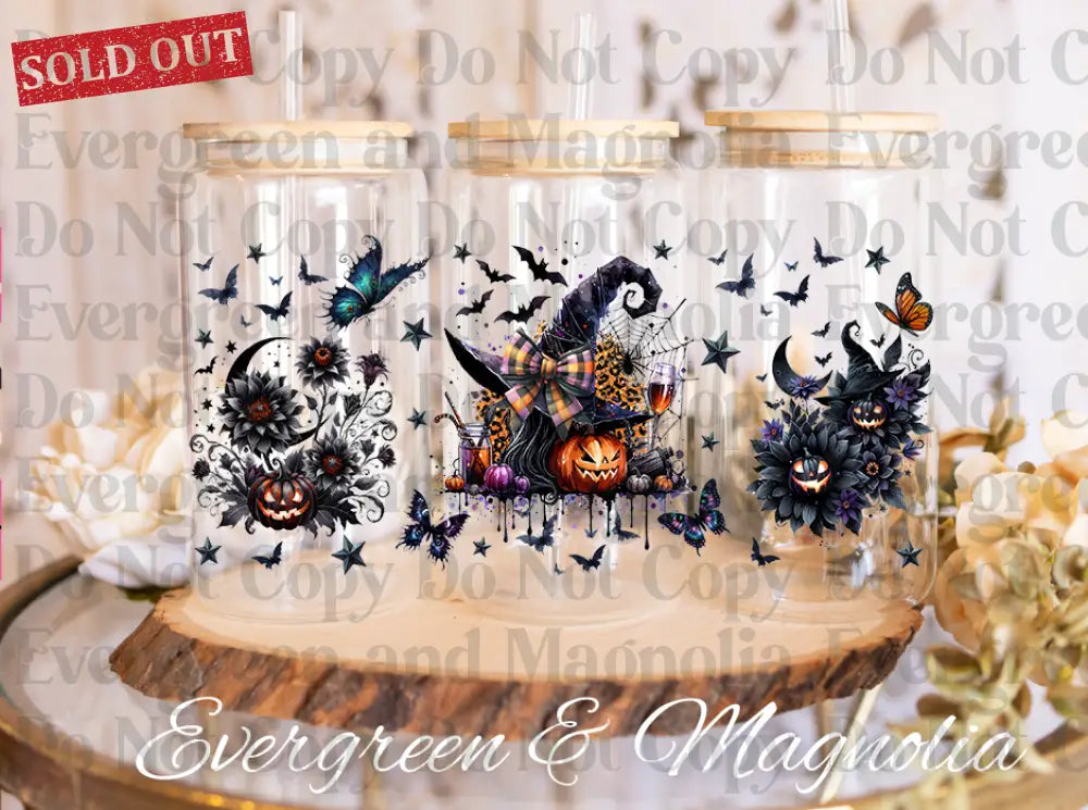 Poison, Witches, & Skulls Oh My! 16oz UvDTF Wrap Bundle