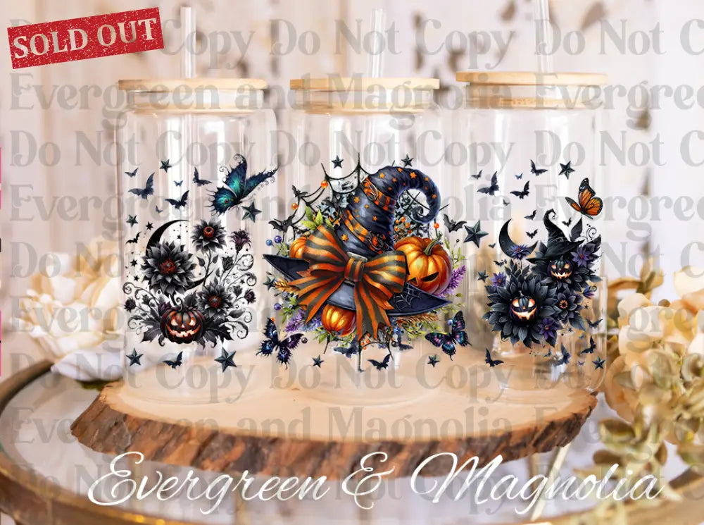 Poison, Witches, & Skulls Oh My! 16oz UvDTF Wrap Bundle
